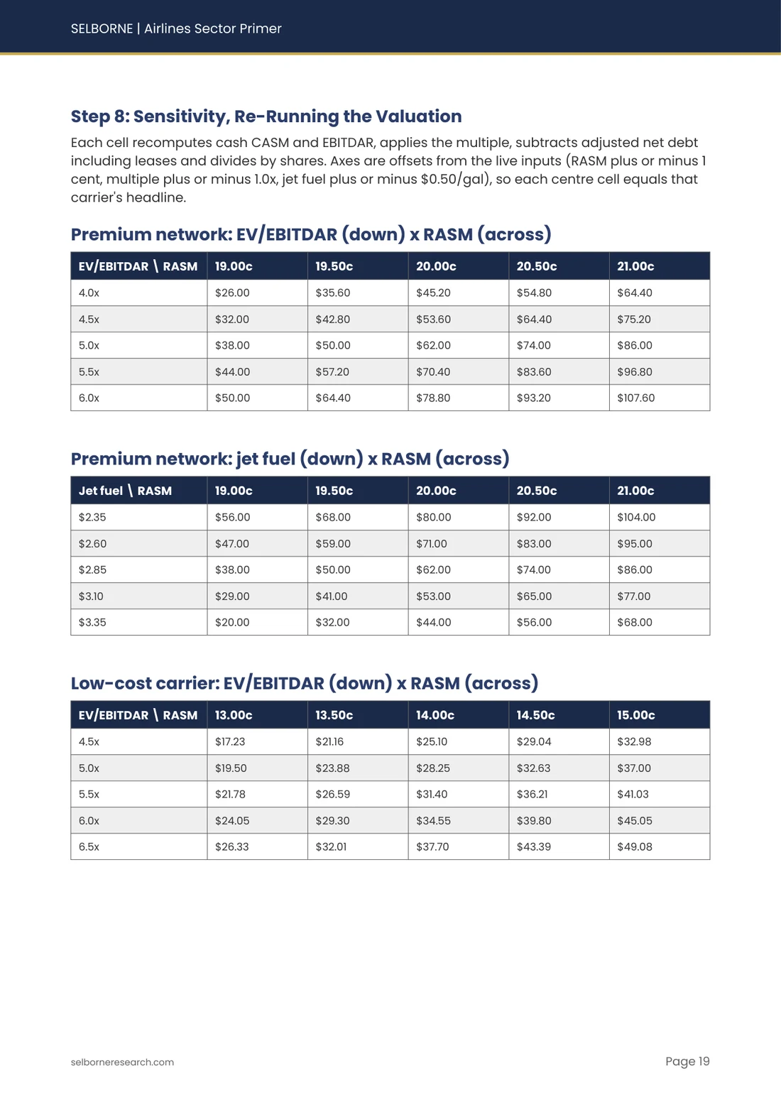Sample page from the Airlines Sector Primer